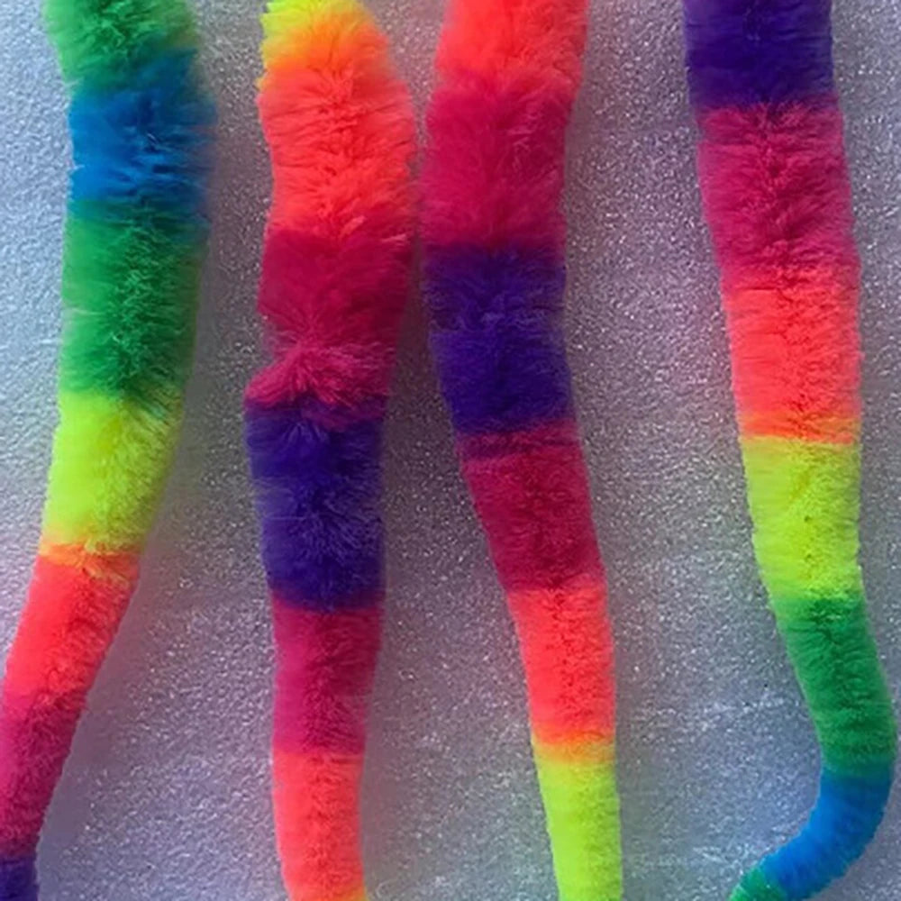 Interactive Cat Bouncing Ball Toy – Colorful Elastic Worm Teaser for Indoor Cats & Kittens
