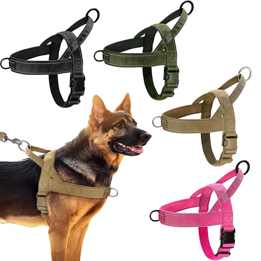 Tactical Anti-Pull Dog Harness: 1000D Nylon Vest with Handle