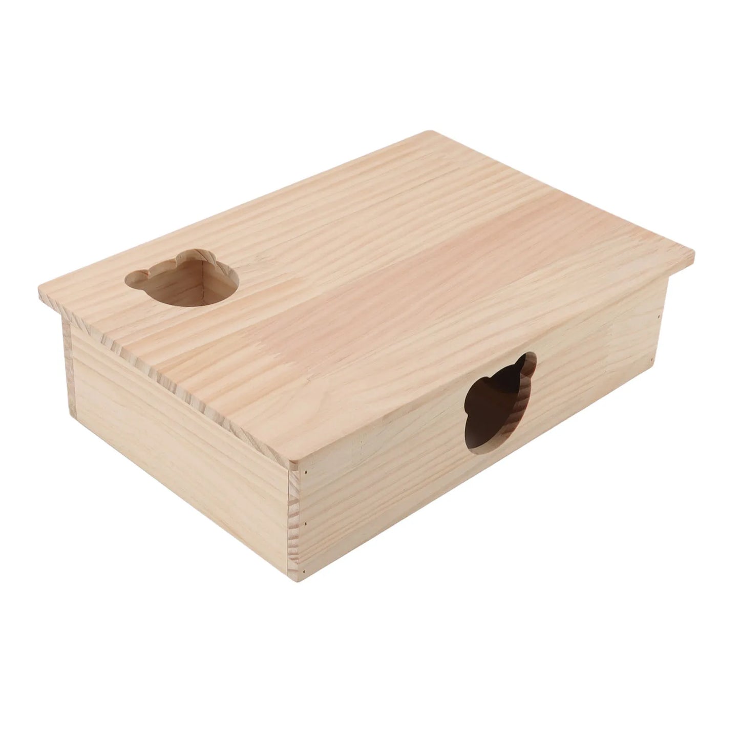 Wooden Hamster House – Multi-Room Log Cabin Hideout for Hamsters, Chinchillas & Small Pets