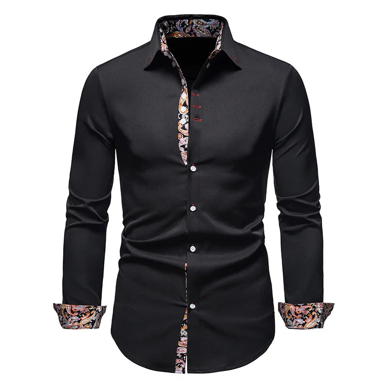 Men’s White Collared Shirt – Long Sleeve Casual &amp; Formal Polo Style