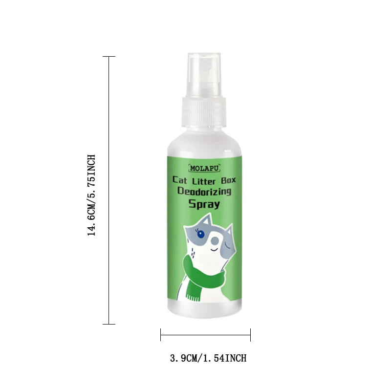 Cat Litter Deodorizing Spray – Multi-Purpose Odor Eliminator for Litter Boxes & Pet Areas