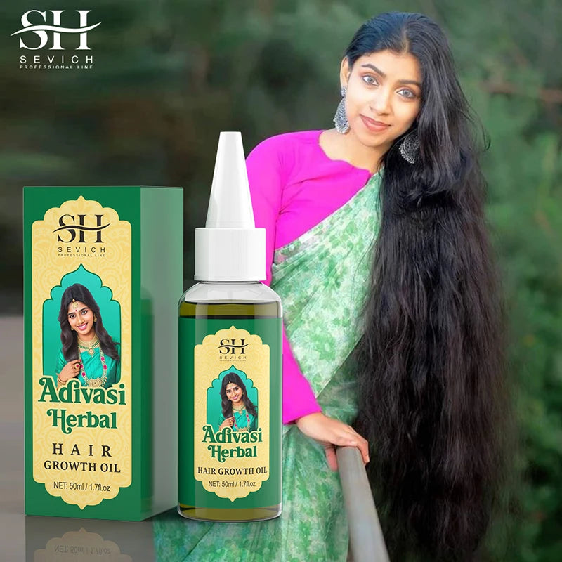Adivasi Ayurvedic Hair Growth Oil - Organic Serum for Fast Regrowth, Thicker Hair, and Hair Loss Prevention