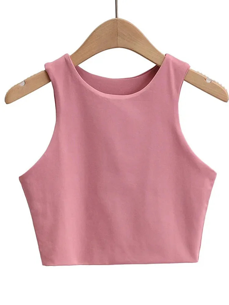 2023 Summer Slim O-Neck Sleeveless Tank Top - 6 Colors, Good Quality for Women