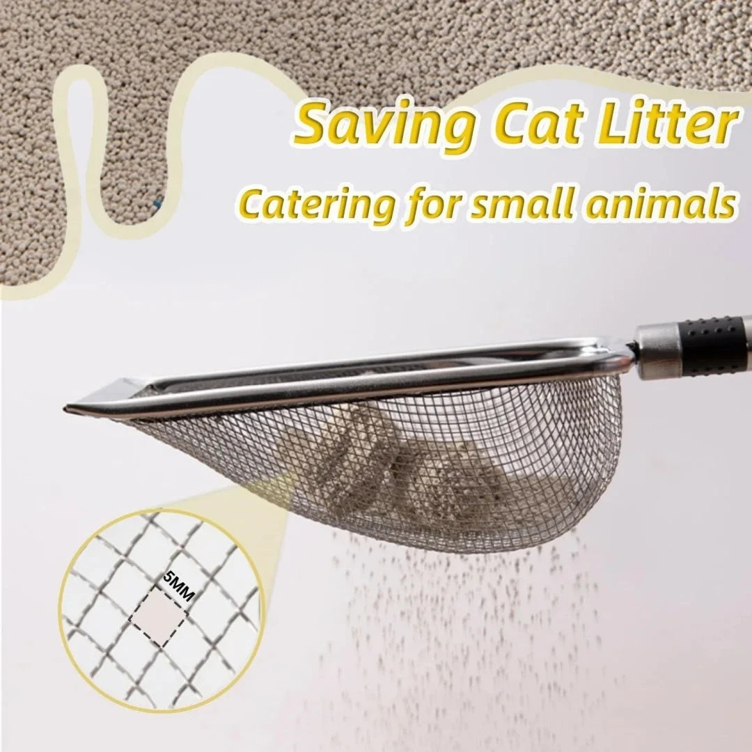 Stainless Steel Cat Litter Scoop – Heavy-Duty Rust-Resistant Litter Scooper with Ergonomic Handle