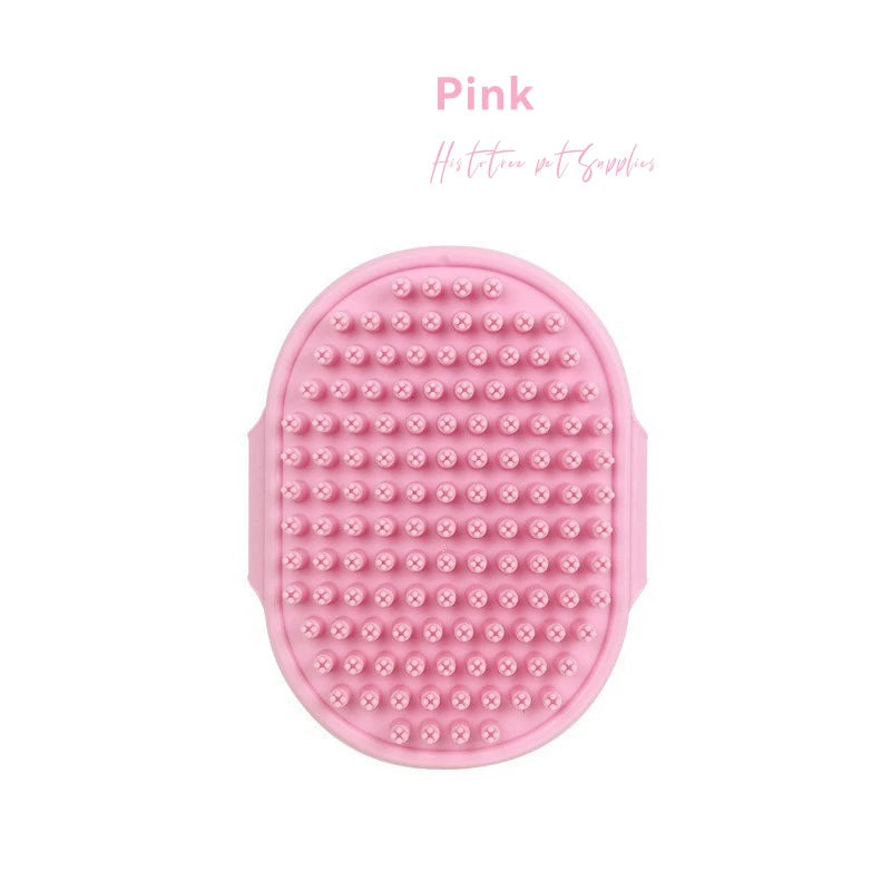 Sensitive Skin Pet Massage Brush - Soothing Rubber Bristle Grooming Comb