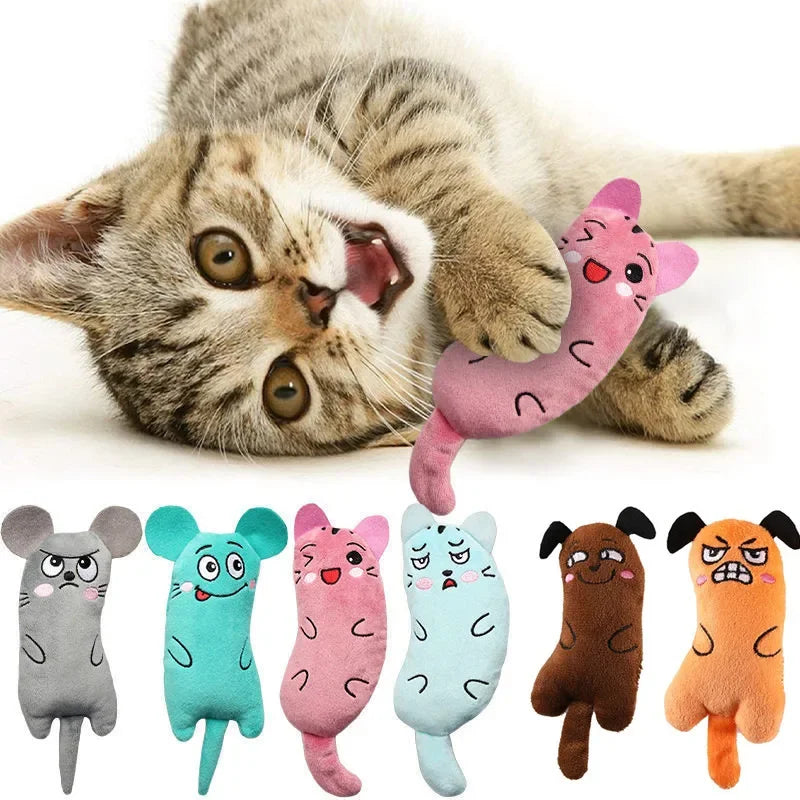 Cute Catnip Plush Cat Toy – Interactive Squeaky Chew & Teething Toy for Cats and Kittens