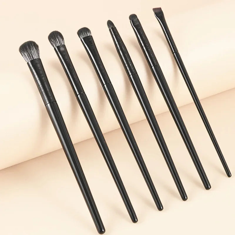 6-Piece Professional Eyeshadow Brush Set - Soft and Versatile for Contouring, Eyeliner, and Eyebrow Application - PULSE MART