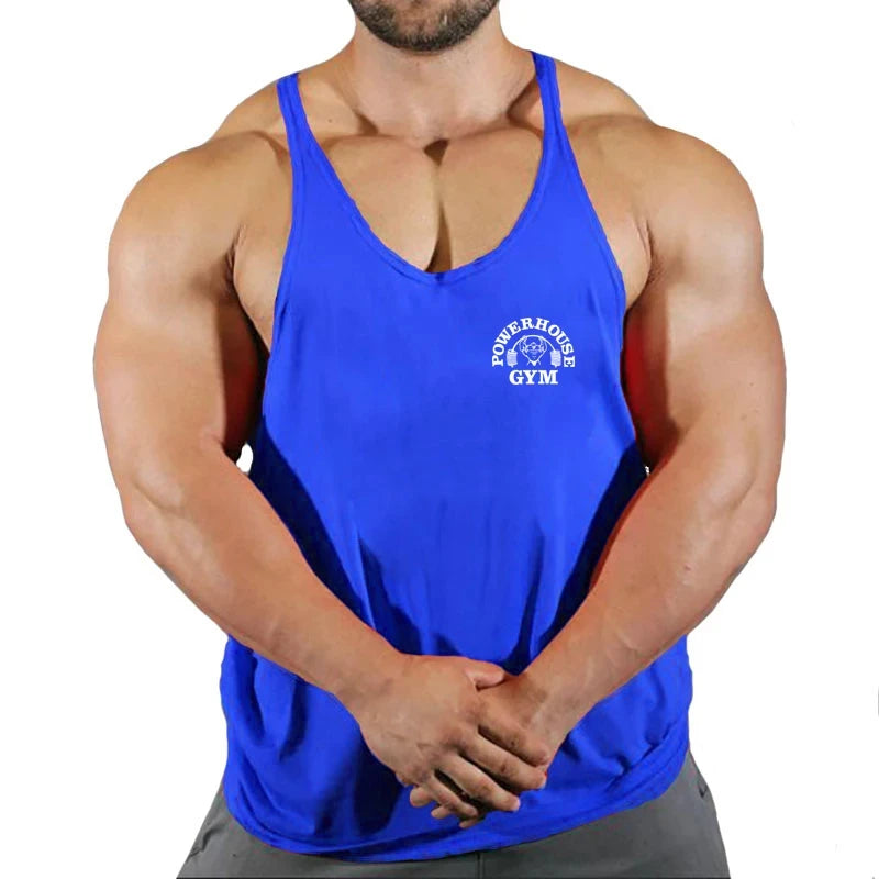 Men’s Gym Tank Top – Bodybuilding Fitness Vest, Sleeveless Stringer Singlet