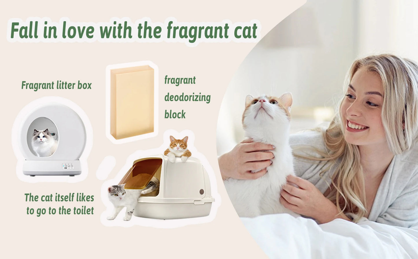 Cat Litter Deodorizer Replacement – Odor Control Refill for PETKIT, Meowant & UBPET Self-Cleaning Litter Boxes