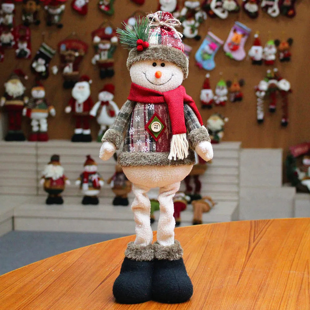 Christmas Decoration Doll Xmas Santa Elk Snowman 18" Soft Flannel Ornaments Home Festive Party Xmas Tree Exquisite Decor Gift
