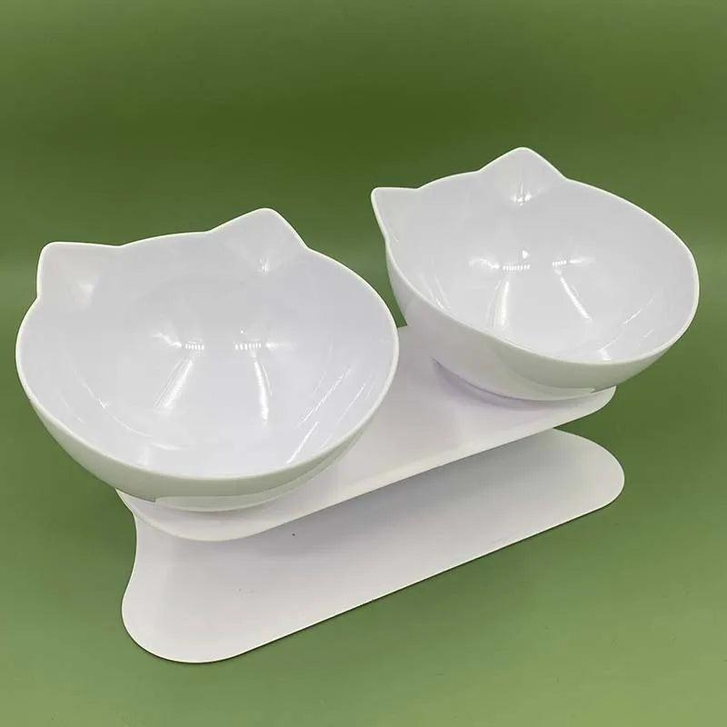 Elevated Tilted Cat Bowl – Anti-Vomiting Orthopedic Food & Water Bowl for Cats, Puppies & Rabbits