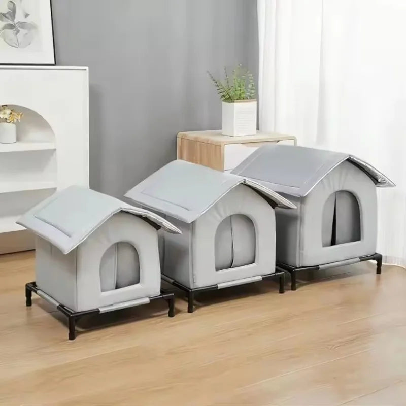 Outdoor Waterproof Pet House – All-Season Shelter for Stray Cats & Small Dogs