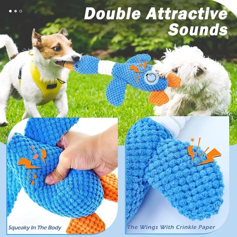 Interactive Plush Squeak Doll - Tough Toy for Cats & Dogs