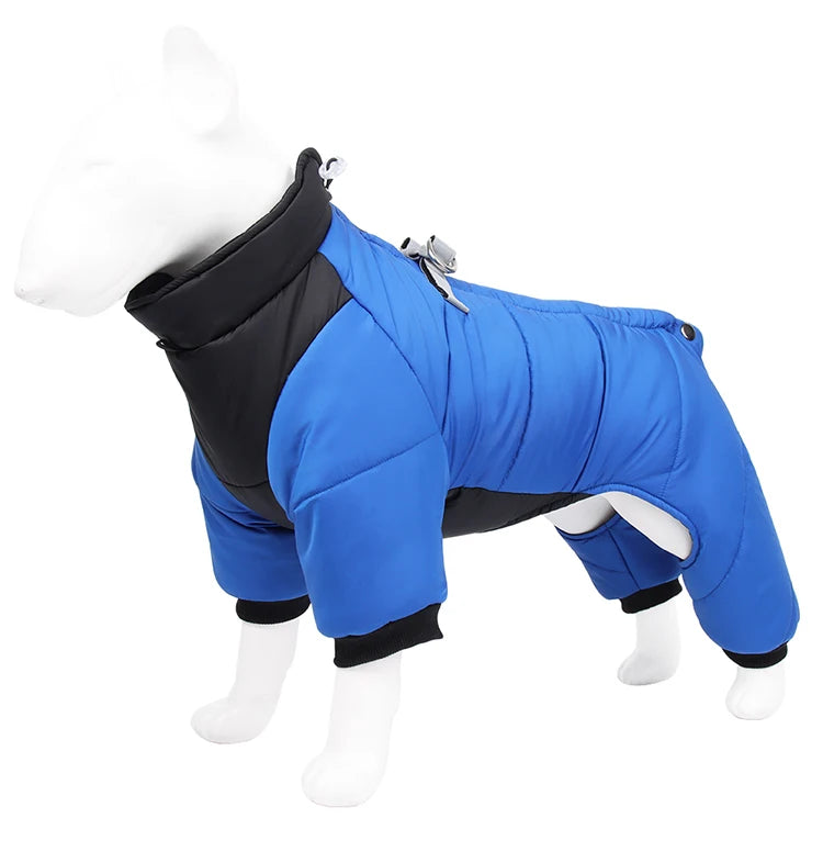 Reflective Four-Legged Dog Winter Coat - Rainproof Windproof Overalls