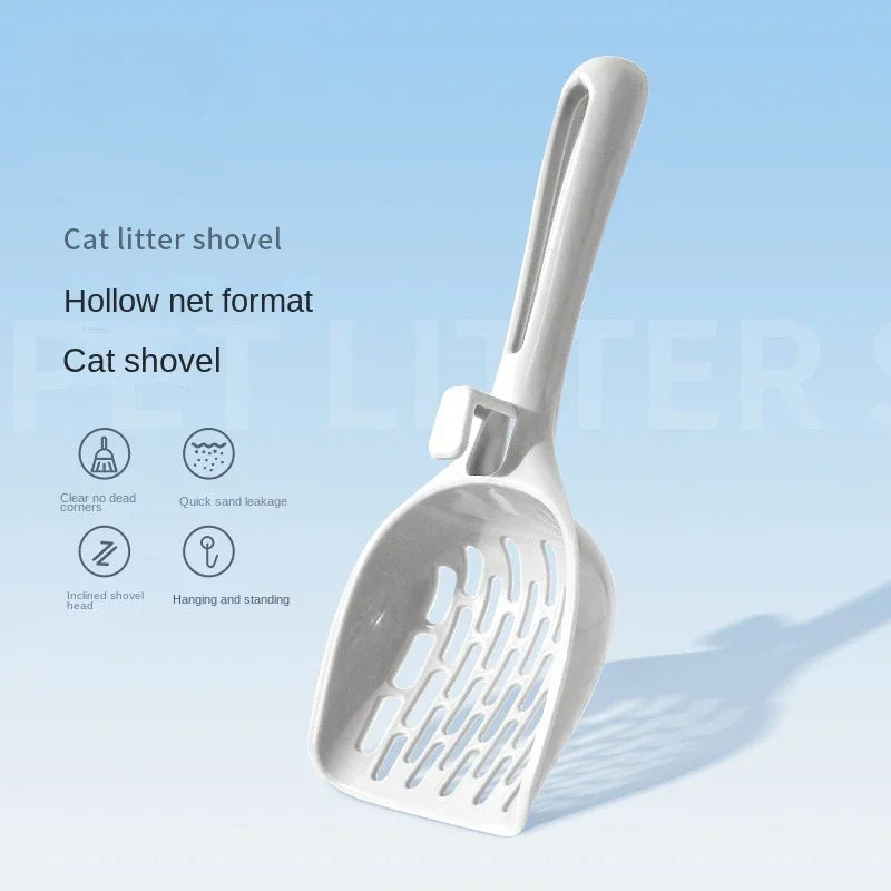 Self-Standing Cat Litter Scoop with Holder – Plastic Litter Shovel & Storage Base