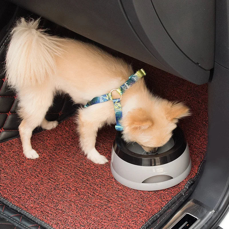 No-Wet Mouth Floating Dog Water Bowl - Anti-Spill Portable Pet Drinker
