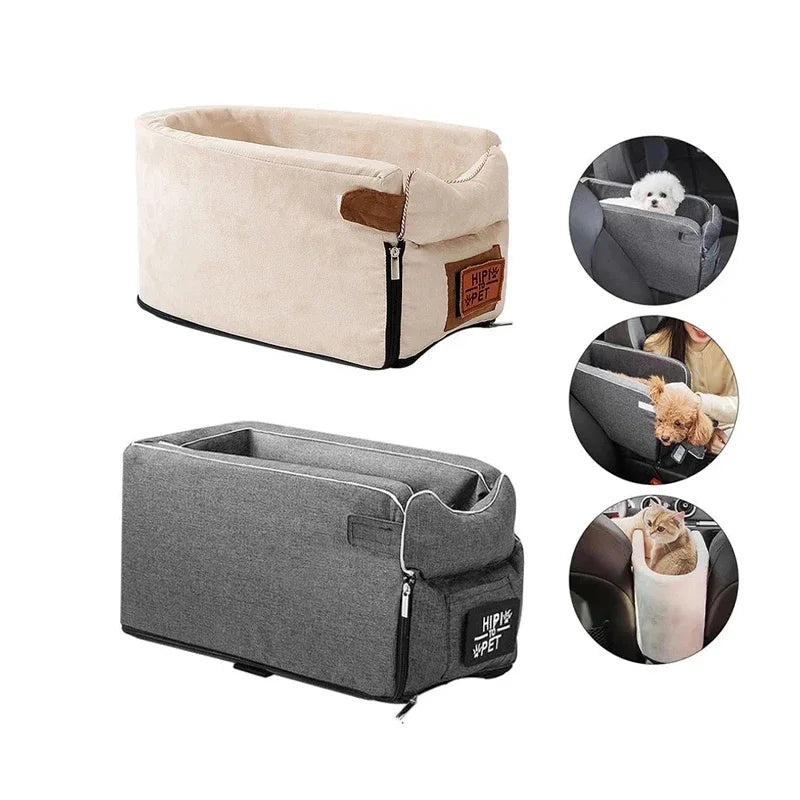 Central Control Dog Car Seat, Portable Small Pet Travel Carrier