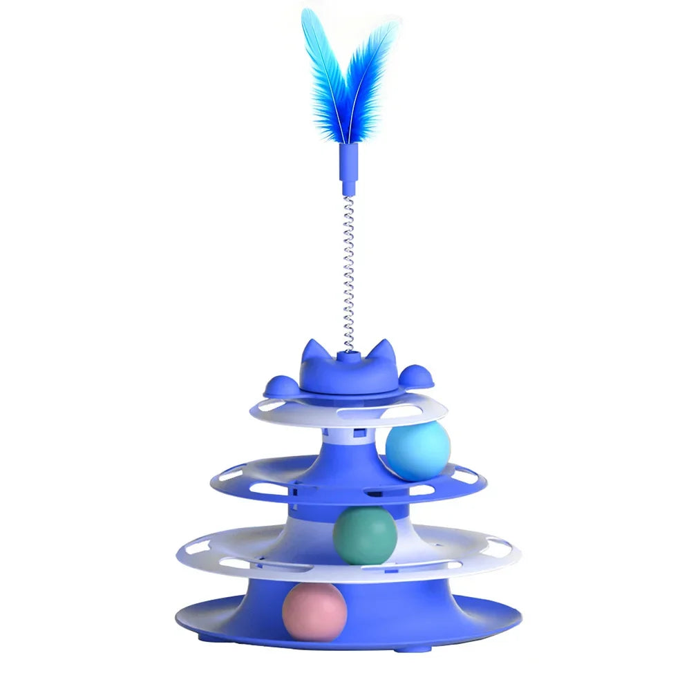 Interactive Cat Turntable Toy – Self-Play Ball & Teaser Toy for Indoor Cats and Kittens