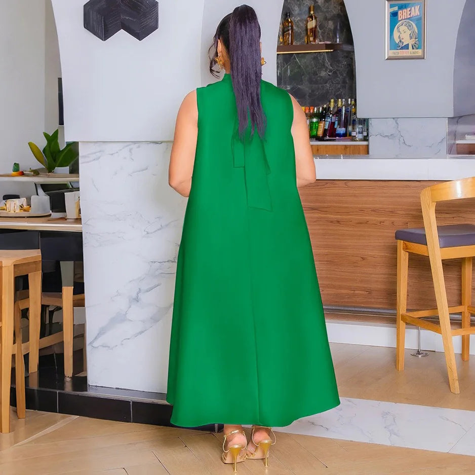 Women’s Elegant Birthday Party Dress 2025 – Sleeveless O-Neck