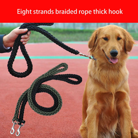 Heavy Puller Braided Dog Leash - Durable Nylon Rope Training Lead