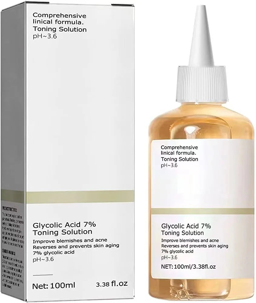 100ml Glycolic Acid 7% Toning Solution To Remove Acne and Moisturize Skin - PULSE MART