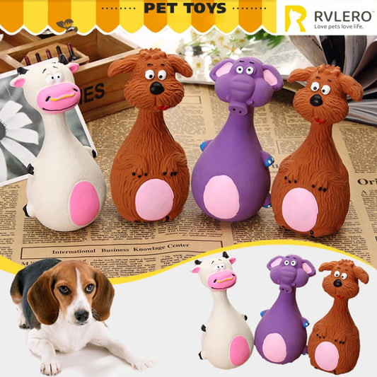 Cartoon Voice Rubber Dog Toy - Tough Molar Cleaner for Teddies & Frenchies