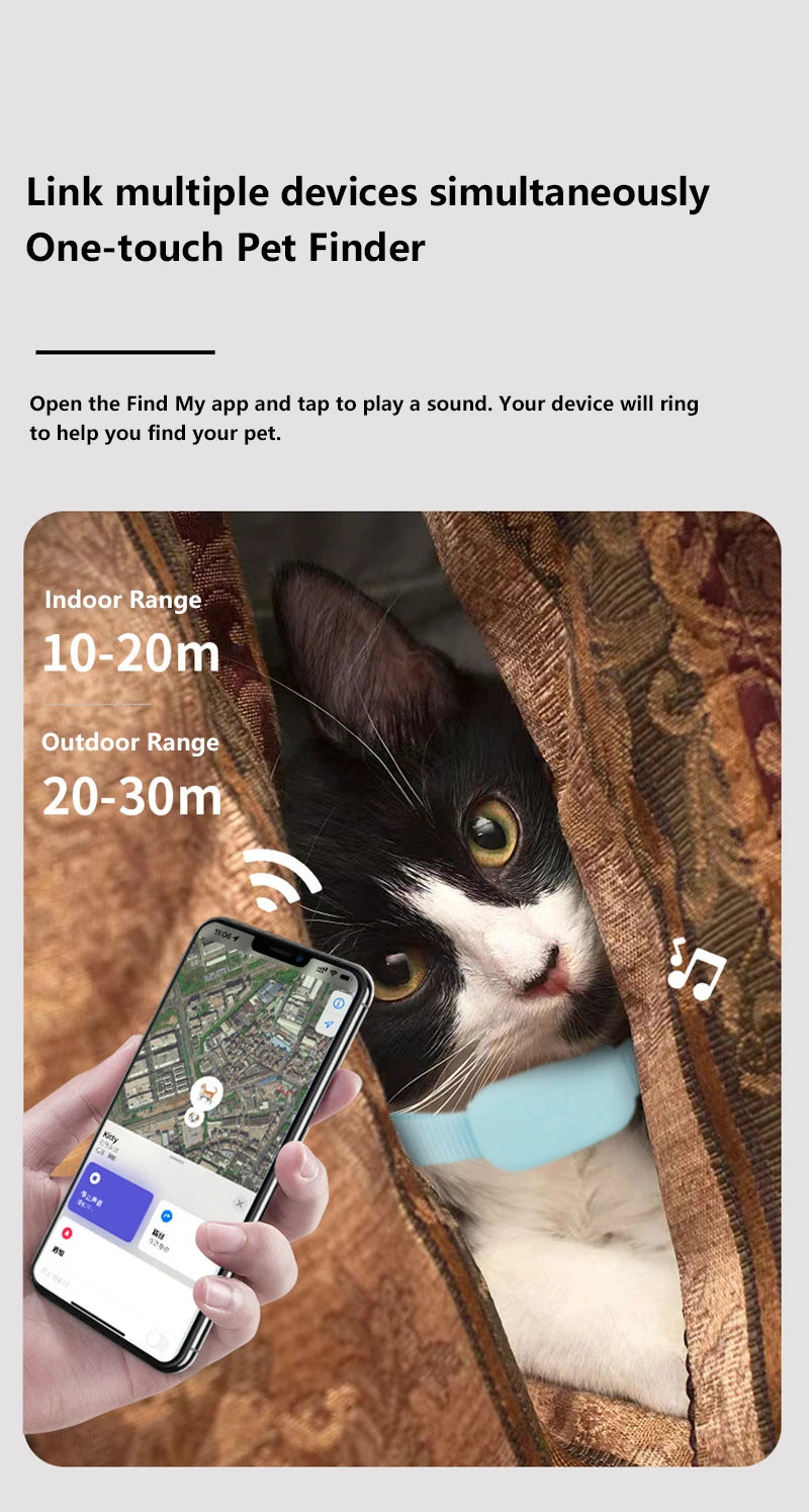 Smart Pet GPS Tracker Collar – Real-Time Anti-Lost GPS Locator for Dogs & Cats (iOS Compatible)