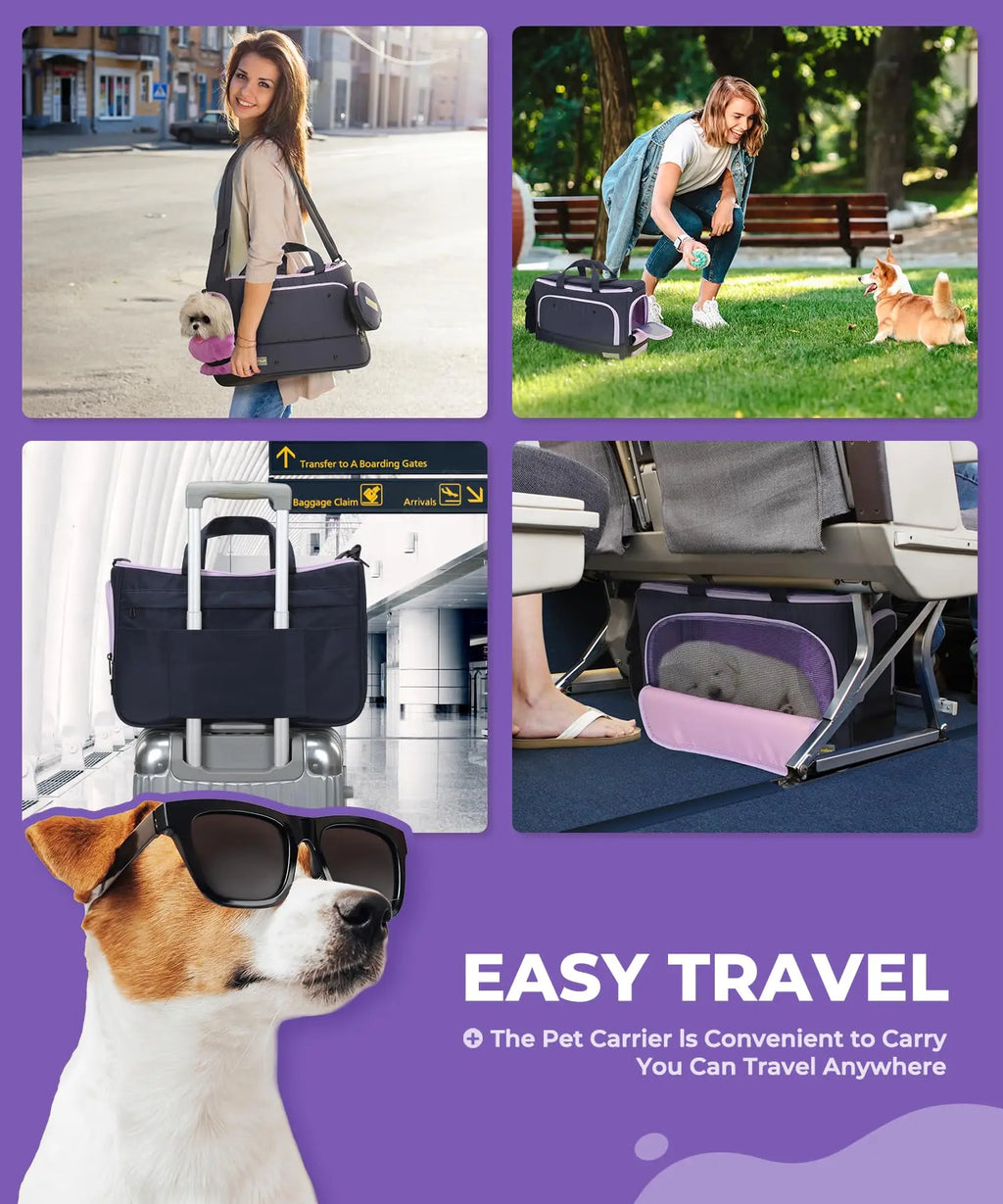Portable Pet Travel Carrying Bag – Crossbody Handbag for Small Dogs & Cats
