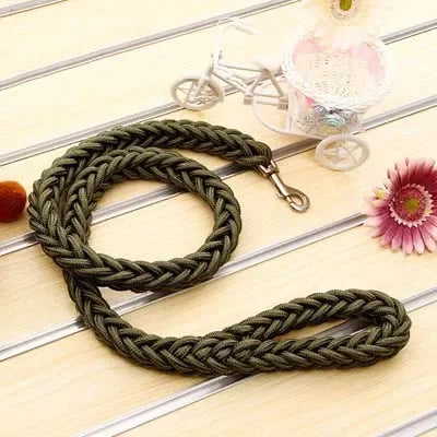 4.5ft Heavy Duty Braided Dog Leash - Durable Nylon Lead for All Sizes