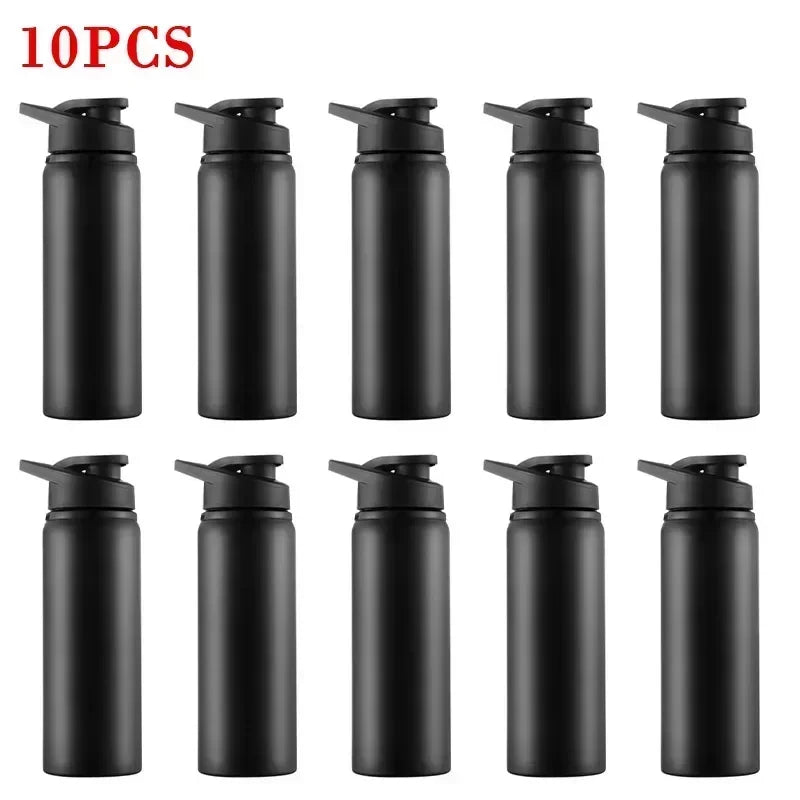 1-15PCS Portable Stainless Steel Bicycle Water Bottle Straight Drinking Outdoors Sports Travel Kettle Metal Water Bottle - PULSE MART