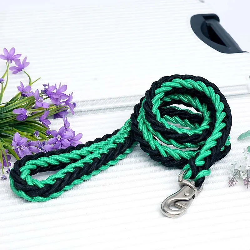 4.5ft Heavy Duty Braided Dog Leash - Durable Nylon Lead for All Sizes