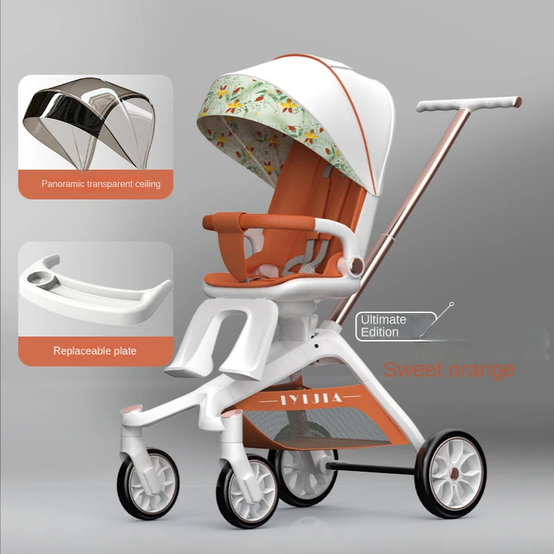 Baby Stroller Foldable Travel Carriage Cart Lightweight Stroller Children Four-Wheel Cart Portable carriers and strollers - PULSE MART