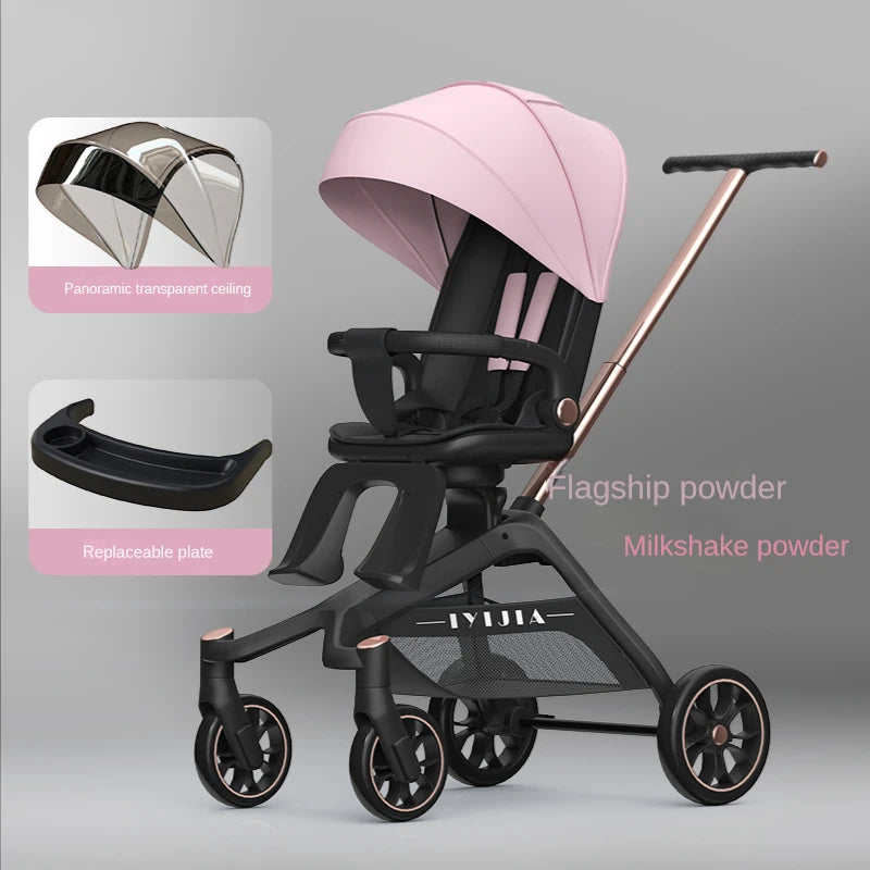 Baby Stroller Foldable Travel Carriage Cart Lightweight Stroller Children Four-Wheel Cart Portable carriers and strollers - PULSE MART