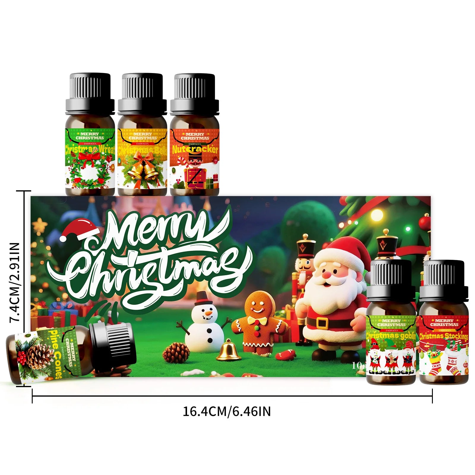 6PC/1PC 10ML Merry Christmas Essential Oils Christmas candle soap Christmas decoration Christmas atmosphere Christmas gifts