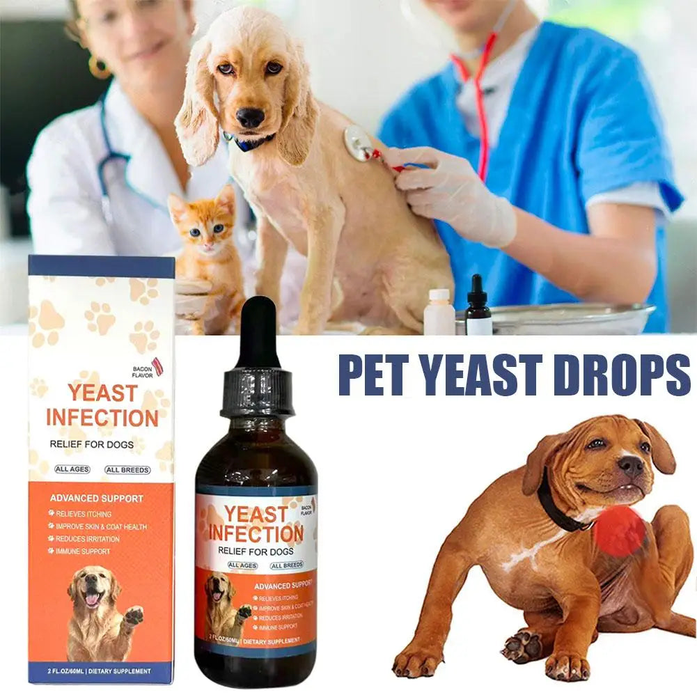60ML Herbal Pet Skin & Coat Drops – Gentle Care Supplement for Dogs