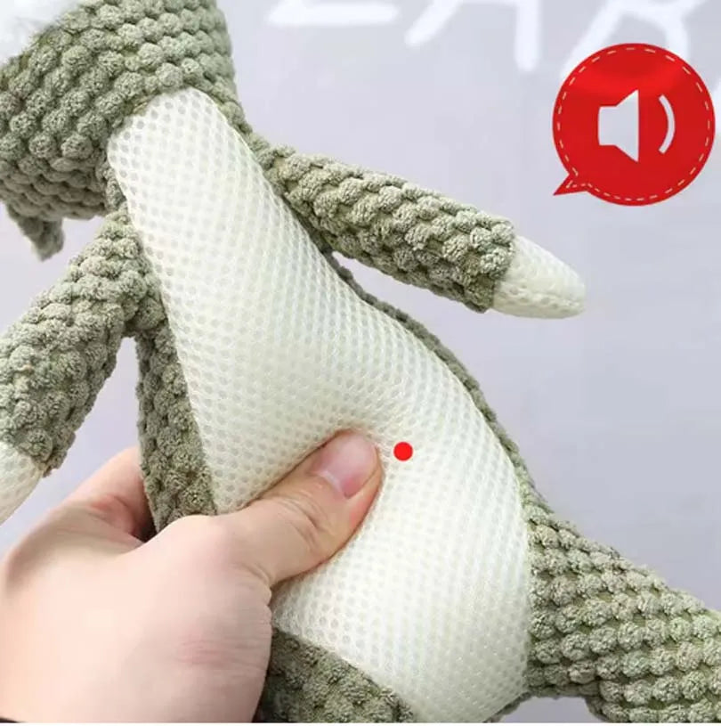 Durable Fleece Plush Dog Toy - Cute Molar Squeaker for Large Breeds