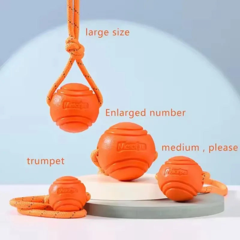 Durable Cotton Rope Dog Training Ball - Interactive Tugging & Catching Toy