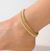 An Elegant And High-end Middle Eastern Ramadan Style Metal Engraved Double Woven Dense Chain For Women&