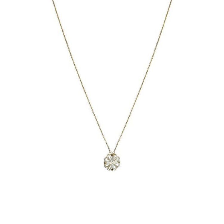 Retro Magnetic Folding Heart Shaped Four Leaf Clover Pendant Necklace Women Love Clavicle Chain Gifts Openable Choker Jewelry - PULSE MART