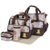 5Pcs Baby Nappy Diaper Bags Set Mummy Diaper Handbags With Diaper Pad Food Bag Bottle Bag Travel Tote Bags For Mom Dad - PULSE MART