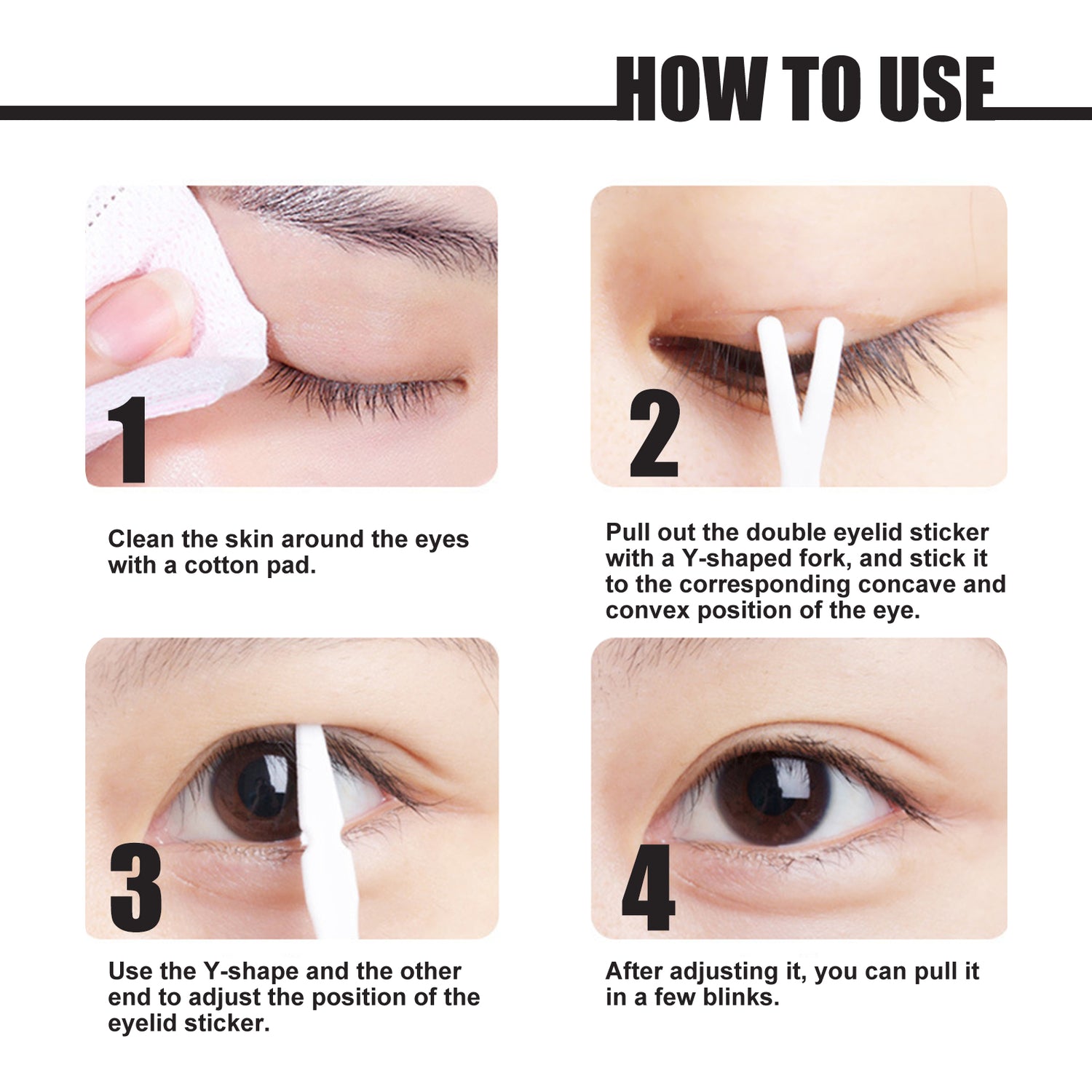 West&Month Double Eyelid Tape - Invisible, No-Glue, Natural Mesh Adhesive, Activates With Water, Beautiful Eyes, Olive Shaped Lace - PULSE MART