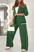 2 Pcs Set Women Suit Coat Pants Suit Lapel Long Sleeves Lady Jacket Wide Leg High Waist Trousers Female Commuting Office Outfit - PULSE MART