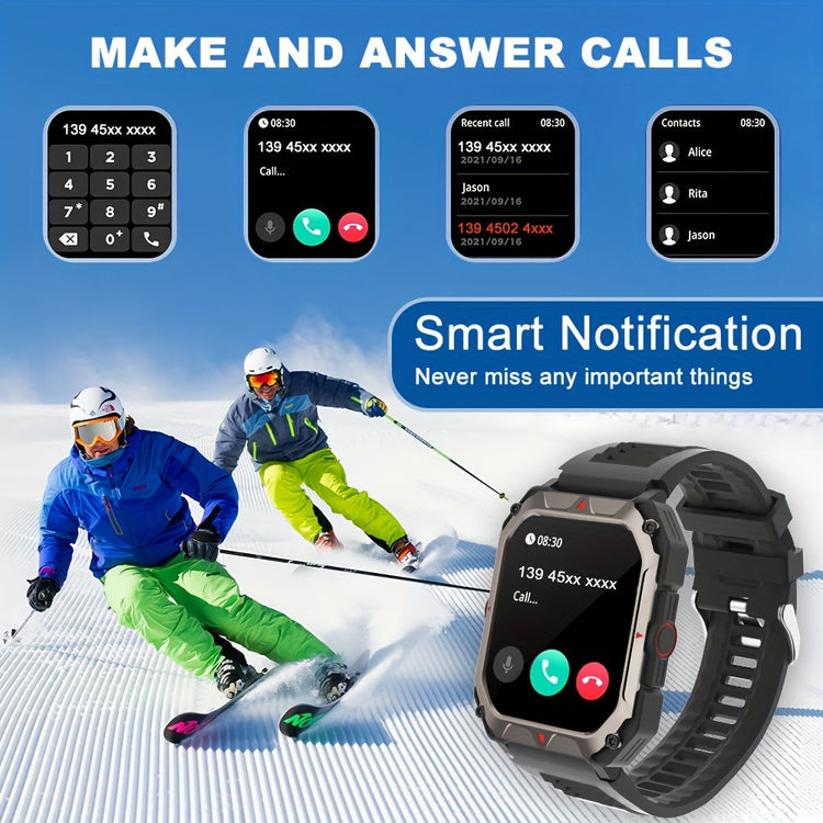 Men S Smart Watch Answer,make Calls, Wireless Calling Sports Smartwatch Fitness Tracker, With Multiple Sport Modes, Step Counter, Alarm, Compatible With IPhone And Android Phones - PULSE MART