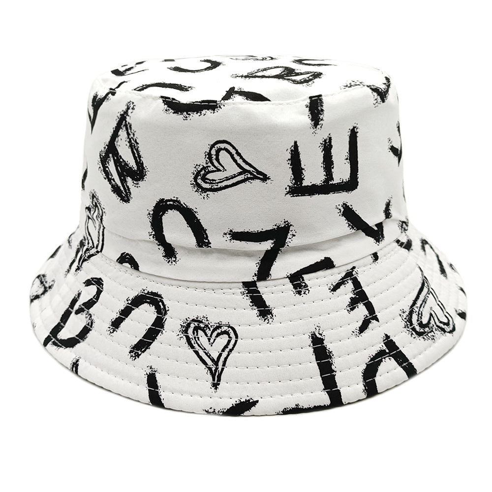 Love Letter Pattern Digital Printing Bucket Hat - PULSE MART