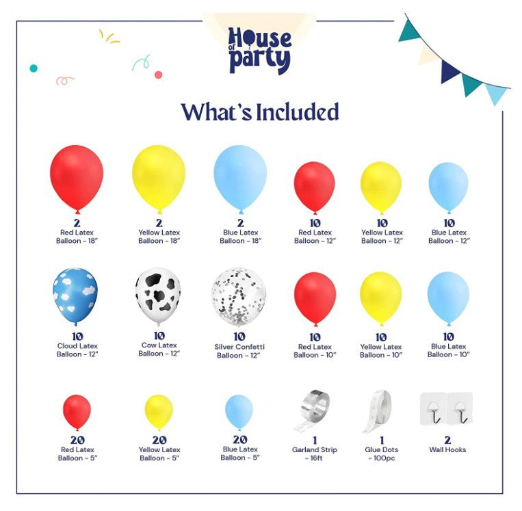 Toy Themed Balloon Garland Set Latex