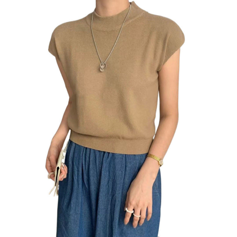 Sleeveless Loose Short Waist Bandage Dress Outer Wear Vest - PULSE MART