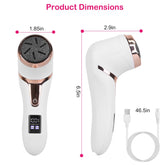 17Pcs Electric Foot Callus Remover With Vacuum Foot Grinder Rechargeable Foot File Dead Skin Pedicure Machine With 3 Grinding Heads 2 Speeds Foot Care Tool - PULSE MART