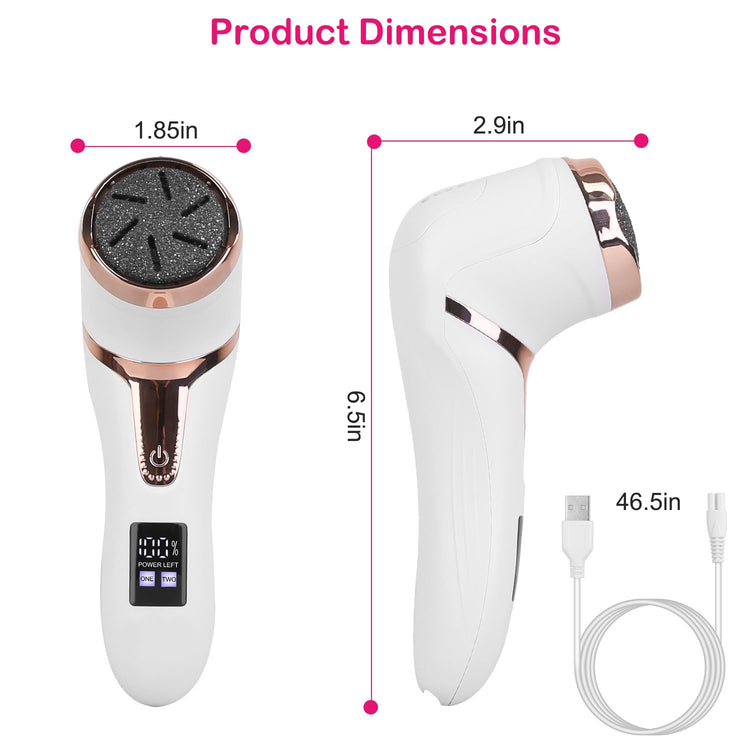 17Pcs Electric Foot Callus Remover With Vacuum Foot Grinder Rechargeable Foot File Dead Skin Pedicure Machine With 3 Grinding Heads 2 Speeds Foot Care Tool - PULSE MART