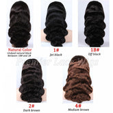 13x5 Lace Front Body Wave Middle Part Human Hair Wig Natural Color  Density - PULSE MART