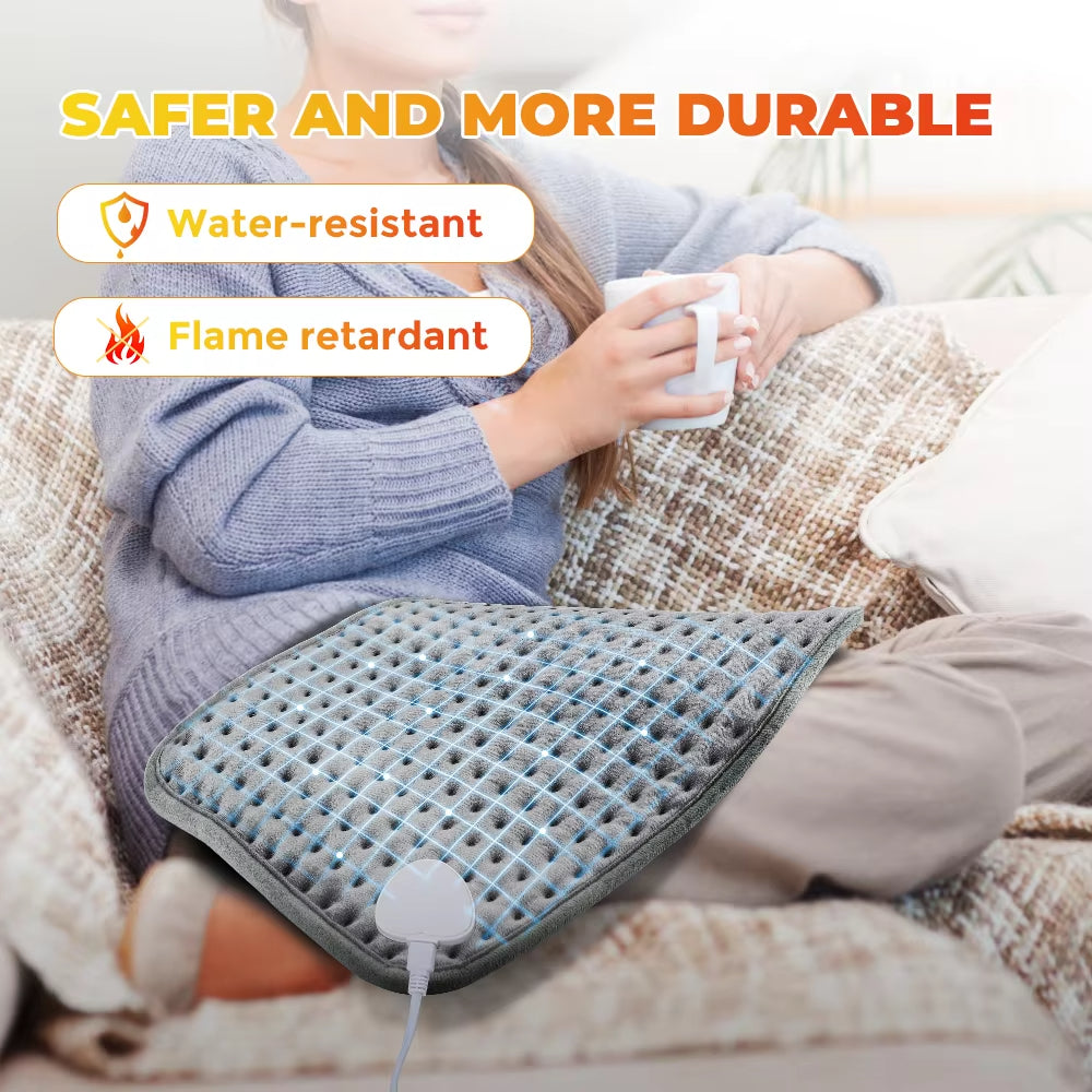 Electric Heating Pad Blanket Timer Heating Pad For Shoulder Neck Back Spine Leg Winter Warm - PULSE MART